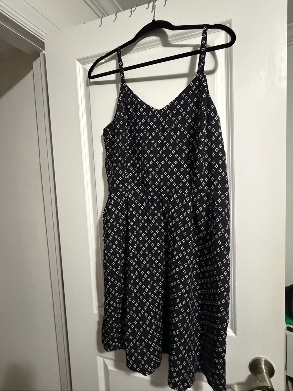 Old Navy Black Dress with White Diamond Print - Tags ON